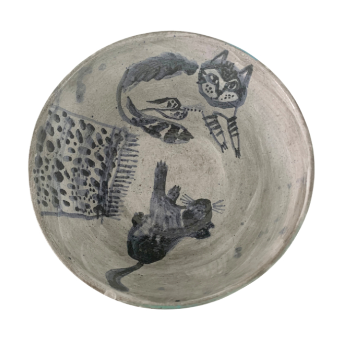 Earthenware Bowl (Cats)